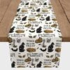 72" Vintage Halloween Pattern Table Runner 13 72" Vintage Halloween Pattern Table Runner -Halloween Decor Shop D442788S 1