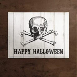 Happy Halloween Skull Polyester Twill Placemat -Halloween Decor Shop D442806S 2