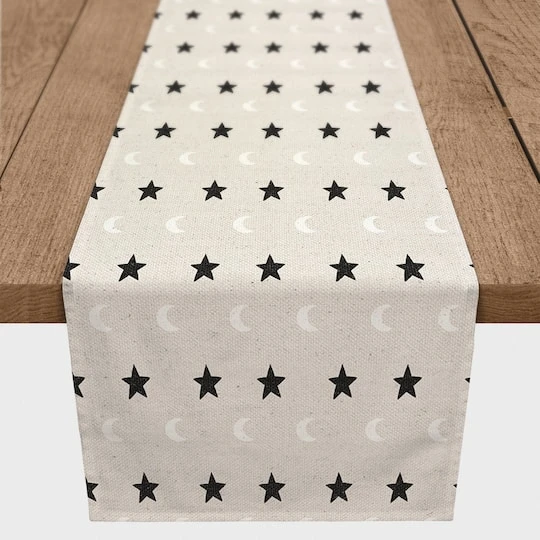 90" Moon And Stars Poly Twill Table Runner 4 90" Moon And Stars Poly Twill Table Runner - Image 4