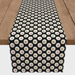 90" Glam Eyeballs Poly Twill Table Runner 7 90" Glam Eyeballs Poly Twill Table Runner -Halloween Decor Shop D442823S 1