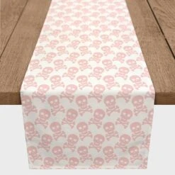 72" Skull And Crossbones Poly Twill Table Runner -Halloween Decor Shop D442825S 1