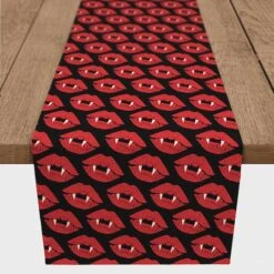 90" Vampire Lips Poly Twill Table Runner -Halloween Decor Shop D442827S 1