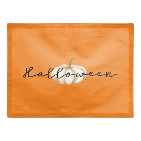 Halloween Pumpkin Polyester Twill Placemat 1 Halloween Pumpkin Polyester Twill Placemat