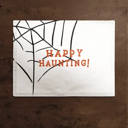 Haunting Web Polyester Twill Placemat 3 Haunting Web Polyester Twill Placemat - Image 3