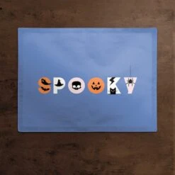Spooky Type Polyester Twill Placemat -Halloween Decor Shop D442849S 2