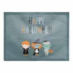 Halloween Heroes Polyester Twill Placemat 4 Halloween Heroes Polyester Twill Placemat -Halloween Decor Shop D442851S 1 1