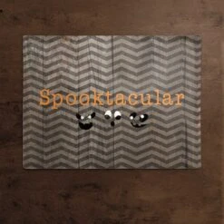 Chevron Spooktacular Polyester Twill Placemat -Halloween Decor Shop D442853S 2