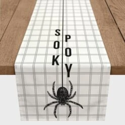 72" Spooky Spider Table Runner