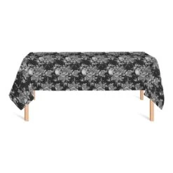 102" Floral Skulls Tablecloth -Halloween Decor Shop D442876S 2