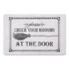 Check Your Brooms At The Door Floor Mat 12 Check Your Brooms At The Door Floor Mat -Halloween Decor Shop D442877S 1