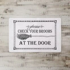 Check Your Brooms At The Door Floor Mat 5 Check Your Brooms At The Door Floor Mat -Halloween Decor Shop D442877S 2