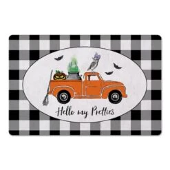 Hello My Pretties Halloween Truck Floor Mat 4 Hello My Pretties Halloween Truck Floor Mat -Halloween Decor Shop D442882S 1 1