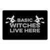 Black Basic Witches Live Here Floor Mat -Halloween Decor Shop D442885S 1