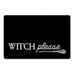 Black & White Witch Please Floor Mat