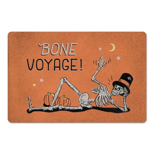 Bone Voyage Retro Skeleton Floor Mat 2 Bone Voyage Retro Skeleton Floor Mat - Image 2
