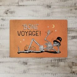 Bone Voyage Retro Skeleton Floor Mat 5 Bone Voyage Retro Skeleton Floor Mat -Halloween Decor Shop D442887S 2