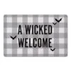 Wicked Home Gray Floor Mat -Halloween Decor Shop D442891S 1