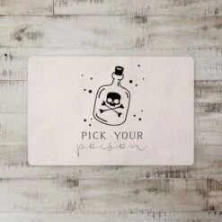 Pick Poison Bottle Cream Floor Mat 5 Pick Poison Bottle Cream Floor Mat -Halloween Decor Shop D442898S 2