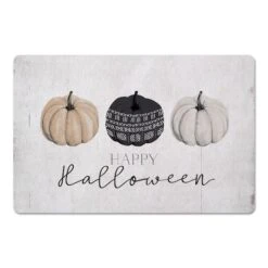 Happy Halloween Pumpkins Floor Mat