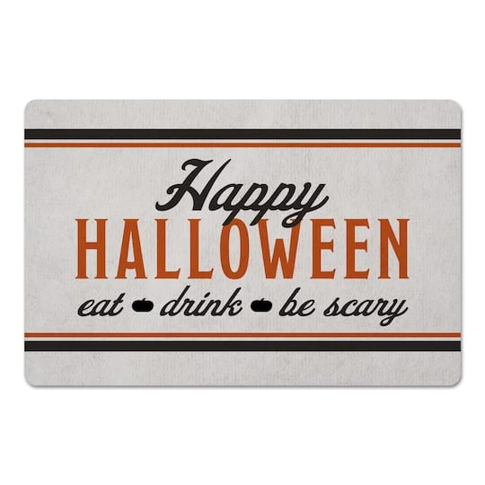 Happy Halloween Eat Drink Be Scary Floor Mat 1 Happy Halloween Eat Drink Be Scary Floor Mat