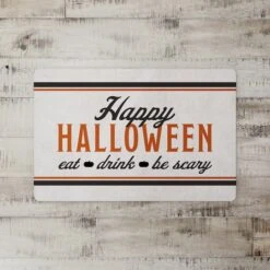 Happy Halloween Eat Drink Be Scary Floor Mat 5 Happy Halloween Eat Drink Be Scary Floor Mat -Halloween Decor Shop D442914S 2