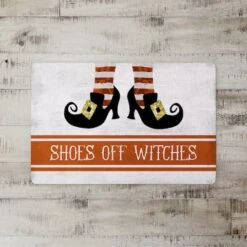 Shoes Off Witches Floor Mat 5 Shoes Off Witches Floor Mat -Halloween Decor Shop D442915S 2