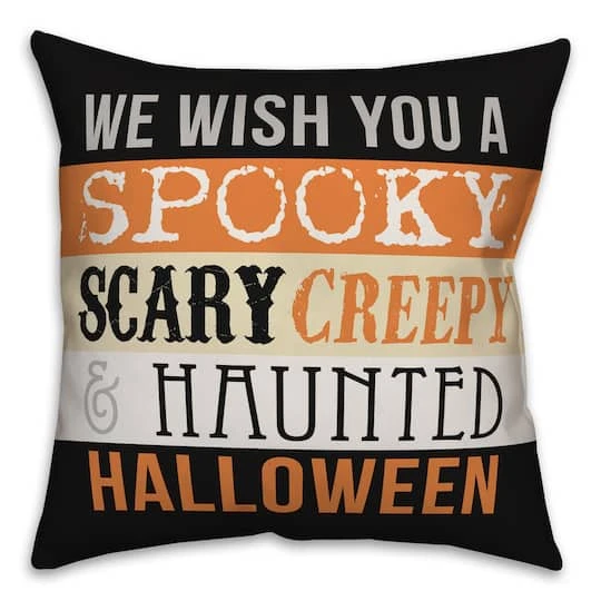 Halloween Words Throw Pillow 1 Halloween Words Throw Pillow