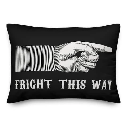 Fright This Way Throw Pillow 2 Fright This Way Throw Pillow - Image 2
