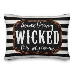 Something Wicked This Way Comes Throw Pillow -Halloween Decor Shop D442933S 1 1