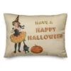 Happy Halloween Witch Girl Throw Pillow 4 Happy Halloween Witch Girl Throw Pillow -Halloween Decor Shop D442937S 1