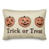 Trick Or Treat Pumpkins Throw Pillow -Halloween Decor Shop D442943S 1