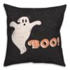 Retro Ghost Boo Spun Poly Throw Pillow 8 Retro Ghost Boo Spun Poly Throw Pillow -Halloween Decor Shop D442960S 1