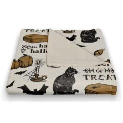 Vintage Halloween Pattern Throw -Halloween Decor Shop D442970S 2