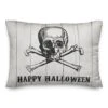 Happy Halloween Skull Throw Pillow