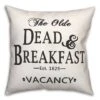 The Olde Dead & Breakfast Stripes Throw Pillow 7 The Olde Dead & Breakfast Stripes Throw Pillow -Halloween Decor Shop D442984S 1