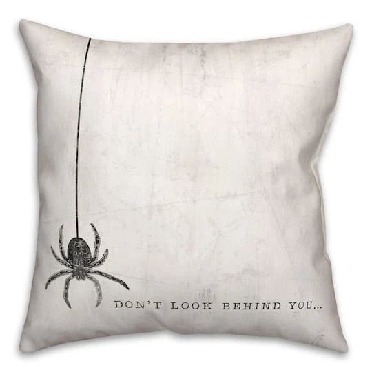 Don't Look Behind You Spider Throw Pillow 2 Don't Look Behind You Spider Throw Pillow - Image 2