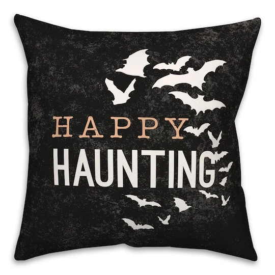 Happy Haunting Bats Throw Pillow 2 Happy Haunting Bats Throw Pillow - Image 2