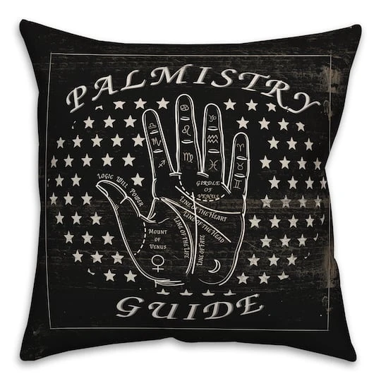 Palmistry Guide Throw Pillow 1 Palmistry Guide Throw Pillow