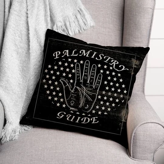 Palmistry Guide Throw Pillow 3 Palmistry Guide Throw Pillow - Image 3