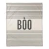 Stripes Ghost Boo Fleece Throw Blanket -Halloween Decor Shop D443003S 1