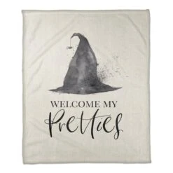 Welcome My Pretties Fleece Throw Blanket 5 Welcome My Pretties Fleece Throw Blanket -Halloween Decor Shop D443004S 1 1
