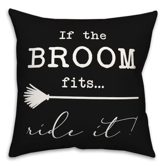 If The Broom Fits Throw Pillow 2 If The Broom Fits Throw Pillow - Image 2