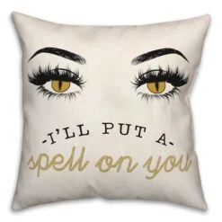 I'll Put A Spell On You Eyes Throw Pillow