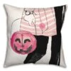 Pink Trick Or Treater Throw Pillow 9 Pink Trick Or Treater Throw Pillow -Halloween Decor Shop D443012S 1