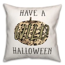Wild Halloween Throw Pillow 5 Wild Halloween Throw Pillow -Halloween Decor Shop D443015S 1 1