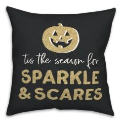 Sparkle & Scares Throw Pillow 4 Sparkle & Scares Throw Pillow -Halloween Decor Shop D443017S 1 1