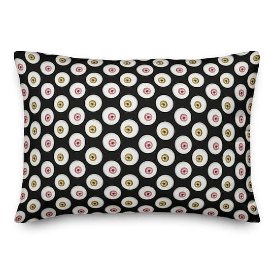 Pink & Gold Eyeballs Throw Pillow 2 Pink & Gold Eyeballs Throw Pillow - Image 2