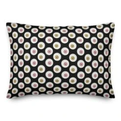Pink & Gold Eyeballs Throw Pillow