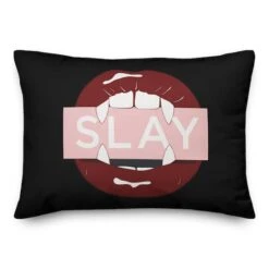 Slay Fangs Throw Pillow -Halloween Decor Shop D443029S 1 1