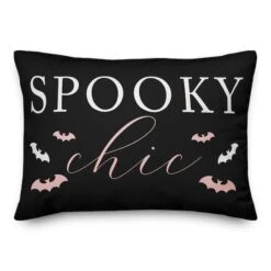 Spooky Chic Throw Pillow 3 Spooky Chic Throw Pillow -Halloween Decor Shop D443030S 1 1